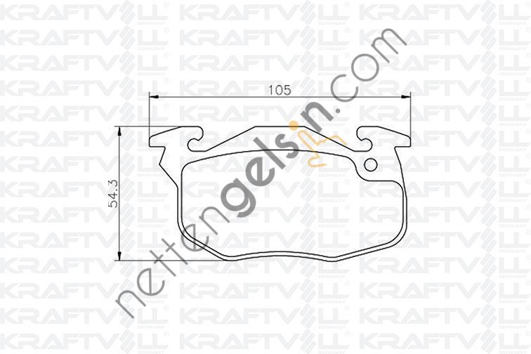 KRAFTVOLL 07010004 FREN BALATASI ON R9 R19 CLIO III EXPRESS SAXO 1,0I,1,1I,1,4I P106 P306 P405  RENAULT BİNEK FREN BALATASI