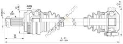 GKN 304477 AKS MİLİ KOMPLE E 81/82/87/88/90/92 ARKA SOL M 47N 33217547075 BMW