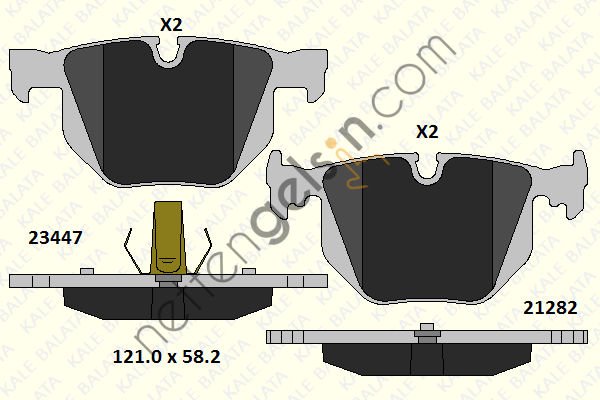 KALE B 23447 173 05 KD11 FREN BALATASI ARKA BMW E65 E66  BMW BİNEK FREN BALATASI