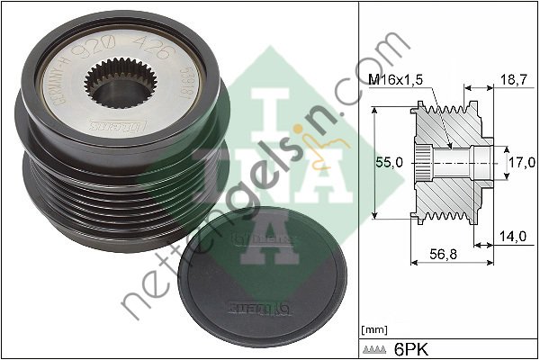 INA 535034110 ALTERNATOR KASNAGI E-CLASS W213 16> S213 16> A238 17> C238 16>  MERCEDES BİNEK ALTERNATÖR GERGİ RULMANI