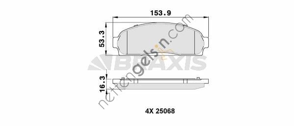 BRAXIS AA0504 ON FREN BALATASI EXPLORER 4.0 V6 (10 / 00 08 / 02)  FORD BİNEK FREN BALATASI