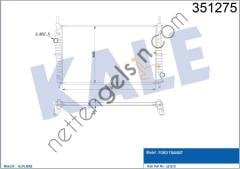 KALE 351275 MOTOR SU RADYATORU FORD TRANSIT 3.2 TDCI 200PS 06=> (KLIMALI KLIMASIZ)  FORD BİNEK MOTOR SU RADYATORU