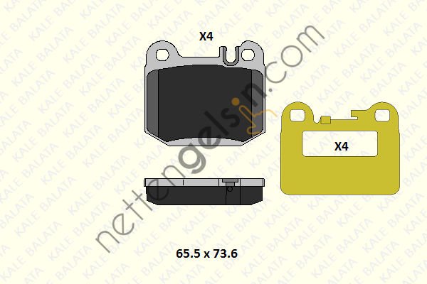 KALE B 23157 160 04 KD11 FREN BALATASI ARKA ML-CLASS W163 98>05  MERCEDES BİNEK FREN BALATASI