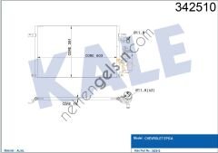 KALE 342510 KLIMA RADYATORU EPICA 2.0 / 2.5 05+  CHEVROLET BİNEK KLİMA RADYATÖRÜ