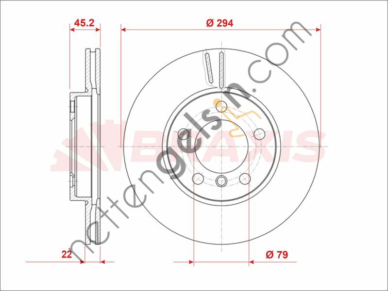 BRAXIS AE0942 FREN DISKI ON MINI R60 R61  MINI BİNEK FREN DİSKİ