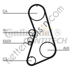 CONTITECH CT:CT919 KAYIŞ VW TRİGER 1.8-1.8 T A4,A6, PASSAT 153STP250 058109119B VW