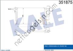 KALE 351875 MOTOR RADYATORU 306 XSARA XU7JP (1.8 8V)-XU10J4R (AT)  PEUGEOT-CITROEN BİNEK MOTOR SU RADYATORU