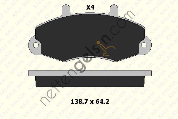 KALE B 21470 190 04KD20 ON FREN BALATASI TRANSIT T12 91>00  FORD BİNEK FREN BALATASI