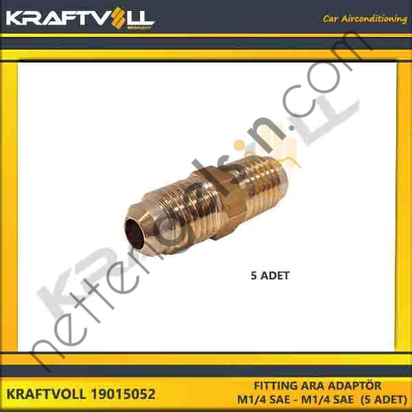 KRAFTVOLL 19015052 FITTING ARA ADAPTÖR M1/4 SAE - M1/4 SAE (5 ADET)  GENEL BİNEK KLIMA SISTEM ÜRÜNLERI