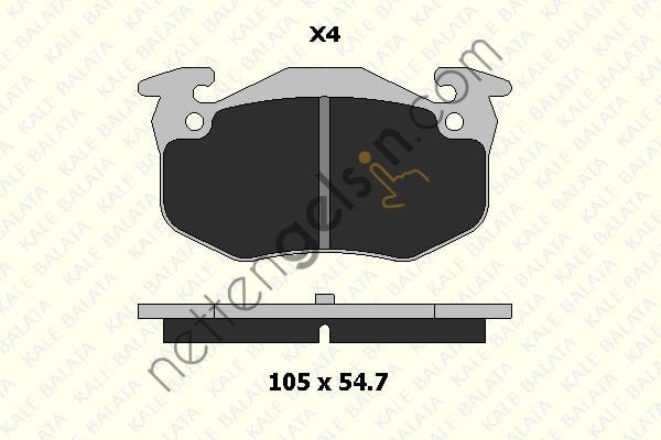 KALE B 20974 110 04 ARKA FREN BALATASI R9 R11 R19 CLIO I II MEGANE I SYMBOL SAXO XSARA P306 P309 1,6 / 1,8 / 2,0  RENAULT BİNEK FREN BALATASI