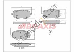 BRAXIS AA0787 FREN BALATASI ON CLIO V 1.0 SCE 75 1.0 TCE 100 1.5 DCI 19 > MICRA V K14 1.0 18 >  RENAULT BİNEK FREN BALATASI