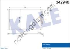 KALE 342940 CONDENSER A8 3.0 TDI QUATTRO / 3.7 QUATTRO / 4.0 TDI QUATTRO / 4.2 / 6.0 V12 QUATTRO 03-10   VW-AUDI-SEAT-SKODA BİNEK KLİMA RADYATÖRÜ