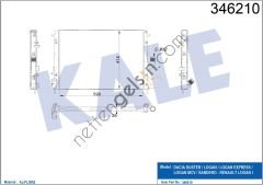 KALE 346210 MOTOR RADYATORU LOGAN SANDERO DUSTER 1,5DCI K9K 08>  DACIA BİNEK MOTOR SU RADYATORU