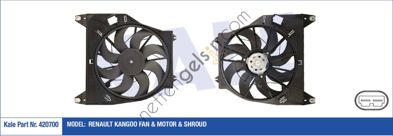 KALE 420700 FAN MOTORU KANGOO  RENAULT BİNEK FAN MOTORU