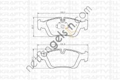 KRAFTVOLL 07010110 FREN BALATASI ON BMW E46 E36 91>05  BMW BİNEK FREN BALATASI
