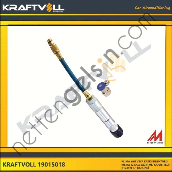 KRAFTVOLL 19015018 KLIMA YAG VEYA KATKI ENJEKTÖRÜ METAL (2 DOZ 2X7,5 ML. KAPASITELI) + R1234yf LP KAPLINLI  GENEL BİNEK KLIMA SISTEM ÜRÜNLERI