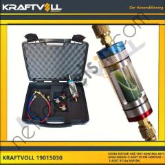 KRAFTVOLL 19015030 KLIMA SISTEMI YAG TEST KONTROL SETI (CAM FANUS+2 ADET 70 CM HORTUM + 3 ADET R134a KAPLIN)  GENEL BİNEK KLIMA SISTEM ÜRÜNLERI