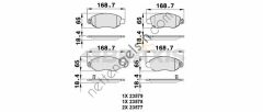 BRAXIS AB0047 ON FREN BALATASI TRANSIT V184 02>06 (ARKADAN CEKER)  FORD BİNEK FREN BALATASI