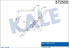 KALE 372500 MOTOR SU RADYATORU HYUNDAI ACCENT 1,3 1,5 00 05 MANUEL (335X317X16)  HYUNDAI BİNEK MOTOR SU RADYATORU