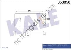 KALE 353850 KALORIFER RADYATORU VOLVO FH II-FM-FMX 12> / RENAULT T KABIN 13>  VOLVO AĞIR VASITA KALORİFER RADYATÖRÜ