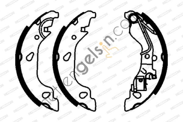 FERODO FSB603 ARKA PABUC BALATA PUNTO 1,2 1,3JTD 1,9JTD 99=>03=> GRANDE PUNTO 1,3D 08=> (TUM MODELLER) / (180x32) 71739597 (DELPHI LS1859 EŞDEĞERİ) FIAT BİNEK FREN BALATASI (ARKA)