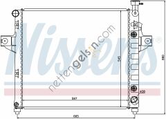 NISSENS 61010 RADYATÖR JEEP GRAND CHEROKEE (WJ, WG) (99-) 4.7 i 52079425AB JEEP