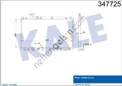 KALE 347725 MOTOR SU RADYATORU HONDA CRV 2,0 2007> OTOMATIK VITES  HONDA BİNEK MOTOR SU RADYATORU