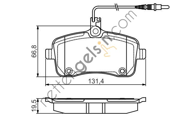 BOSCH 0986495091 ON FREN BALATASI P407 1.6HDI 110 FAP.1.8 2.0 2.0 HDI 135 FAP 04>FISLI  PEUGEOT-CITROEN BİNEK FREN BALATASI