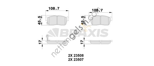 BRAXIS AB0117 ON FREN BALATASI SUZUKI NISSAN ALTO PIXO  NISSAN BİNEK FREN BALATASI