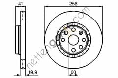 BOSCH 0986478535 ON FREN DISKI HAVALI ASTRA F 1.8I CORSA B 1.6 GSI 16V 1.6I VECTRA A 1.7D 1.7 TD 1.8 1.8I  OPEL BİNEK FREN DİSKİ