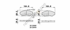 BRAXIS AB0141 ON FREN BALATASI DUCATO-BOXER-JUMPER 18Q(16 JANT) FISLI (02-06)  PEUGEOT-CITROEN BİNEK FREN BALATASI