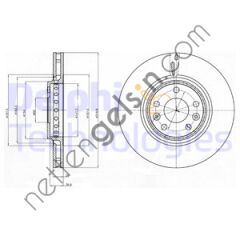 DELPHI BG4266 ON FREN DISK AYNASI RENAULT CLIO IV 1.6 -13-> TALISMAN - MEGANE IV 1.6 15-> LAGUNA III 1.6 DcI 15->  RENAULT BİNEK FREN DİSKİ