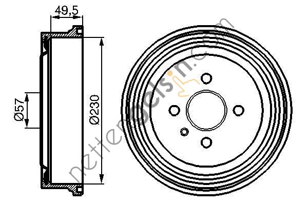 BOSCH 0986477100 ARKA FREN KAMPANASI ASTRA G ASTRA H CORSA C  OPEL BİNEK FREN KAMPANASI