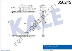 KALE 350245 SU RADYATORU MAN TGA / TGS / TGX (CERCEVESIZ) / (MT)  MAN AĞIR VASITA MOTOR SU RADYATORU