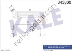 KALE 343800 TURBO SOGUTUCU RADYATOR(INTERCOLL) BERLINGO III-C4-C4 PICASSO-P308-P3008-P5008-PARTNER TEPE 1,6HDI 0  PEUGEOT-CITROEN BİNEK TURBO RADYATÖRÜ