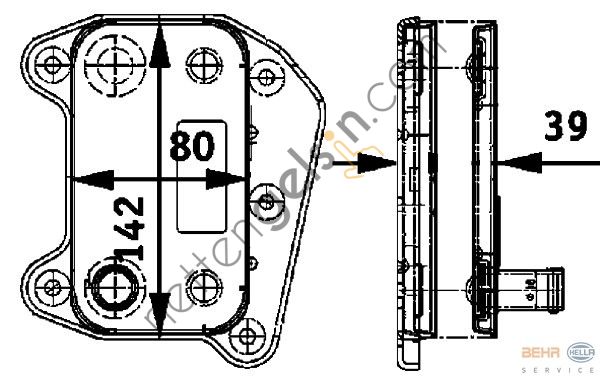 BEHR CLC52000P YAĞ SOĞUTUCUSU 611/646 SPR/VITO CDI /JEEP WJ 2.7 A6121880101 MERCEDES