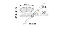 BRAXIS AB0322 ON FREN BALATASI PAJERO PININ 1,8,2,0 99->07  MITSUBISHI BİNEK FREN BALATASI