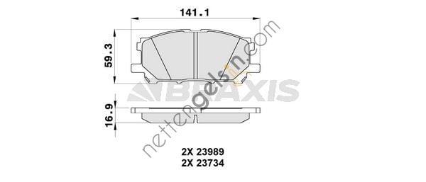 BRAXIS AB0344 ON FREN BALATASI LEXUS RX 300RX350 RX400H  TOYOTA BİNEK FREN BALATASI