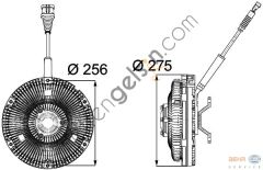 BEHR CFC85000P VİSKO GÖBEĞİ DAF 105 Y.M-85-CF ELEKTİRİKLİ EUR0-5 1806712 DAF