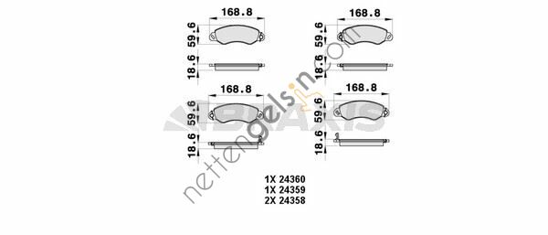 BRAXIS AB0360 ON FREN BALATASI LDV MAXUS  TEMSA HAFİF TİCARİ FREN BALATASI