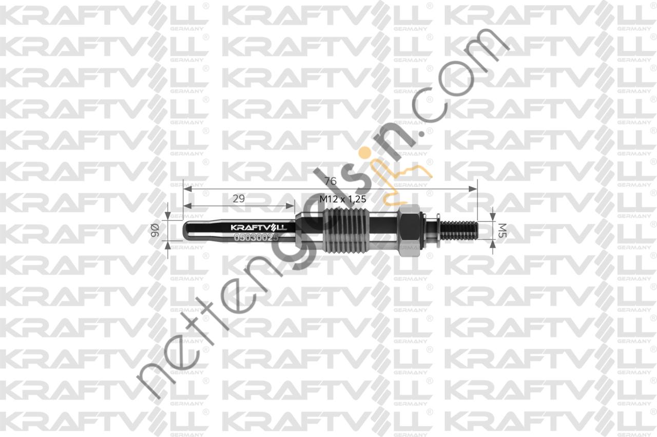 KRAFTVOLL 05030025 KIZDIRMA BUJISI 11V TM30  BMC HAFİF TİCARİ BUJİ