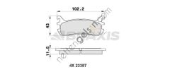 BRAXIS AB0452 ARKA FREN BALATASI MAZDA 323  MAZDA BİNEK FREN BALATASI