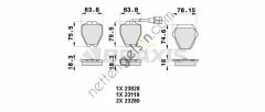 BRAXIS AB0462 ON FREN BALATASI FISLI A6 3.7 03 / 99 07 / 00 A8 2.5TDI / 2.8 / 3.3TDI / 3.7 / 4.2 W12 QUATTRO 04 / 96 09 / 02  VW-AUDI-SEAT-SKODA BİNEK FREN BALATASI