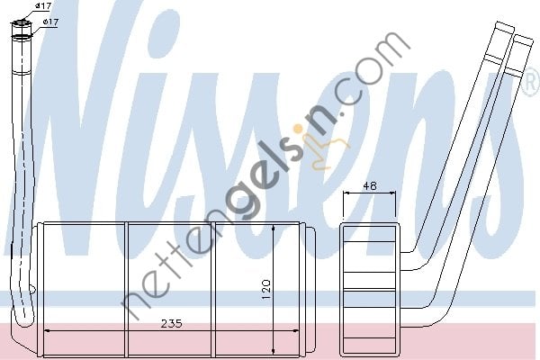 NISSENS 73001 KALORİFER RADYATÖRÜ FREELANDER I TÜM MOD. 2001- JEF500010 LAND ROVER