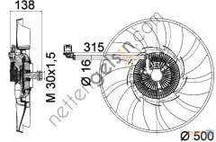 BEHR CFF471000P FAN DİSCOVERY IV 3.0 / RANGE SPORT 3.0 (CFF471000P LR013695 LAND ROVER