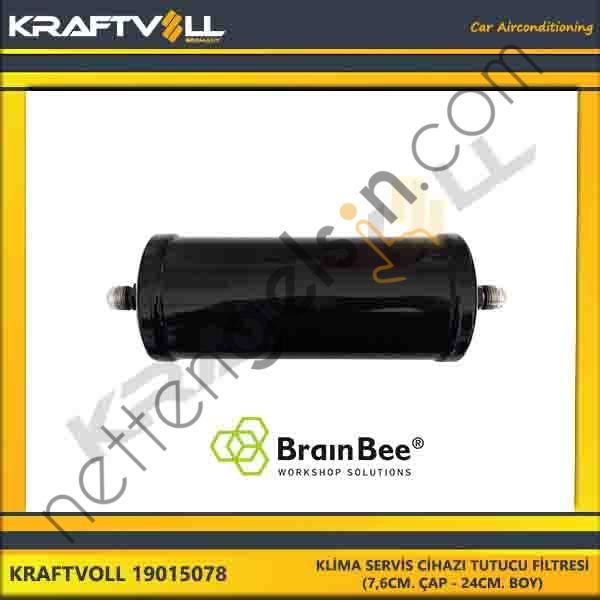 KRAFTVOLL 19015078 KLIMA SERVIS CIHAZI TUTUCU FILTRESI - (7,6CM ÇAP - 24.3CM. BOY FLARE- 3/8) - BRAIN BEE CIHAZLAR  GENEL BİNEK KLIMA SISTEM ÜRÜNLERI