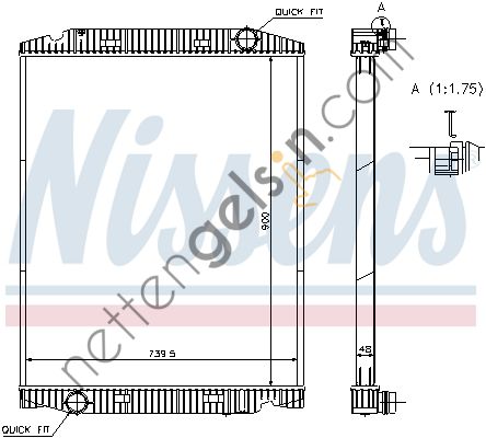 NISSENS 63331A RADYATÖR IVECO 450 STRALIS  IVECO