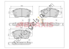 BRAXIS AB0616 FREN BALATASI ON CIVIC 07 > 11 HIBRIT  HONDA BİNEK FREN BALATASI