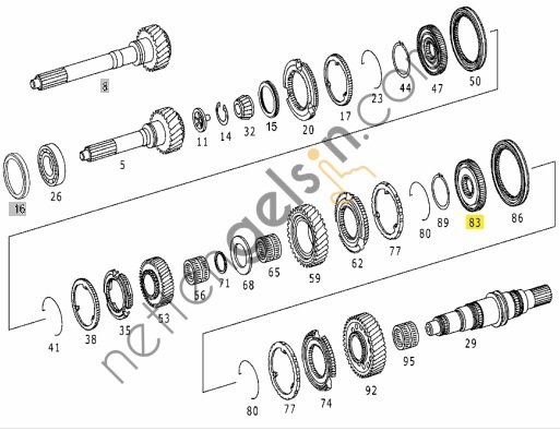 EURORICAMB 60531867 SENKROMENÇ GÖBEĞİ 1-2 G-131 > A9472620135 MERCEDES