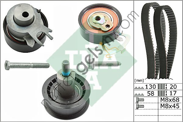 INA 530053810 EKSANTRIK RULMAN KITI (TRIGER SETI) FABIA OCTAVIA CADDY 1,4 / 1,6 16V AFK BCB AQQ AUB APG AUA BBY BBZ BKY AHW  VW-AUDI-SEAT-SKODA BİNEK TRİGER SETİ